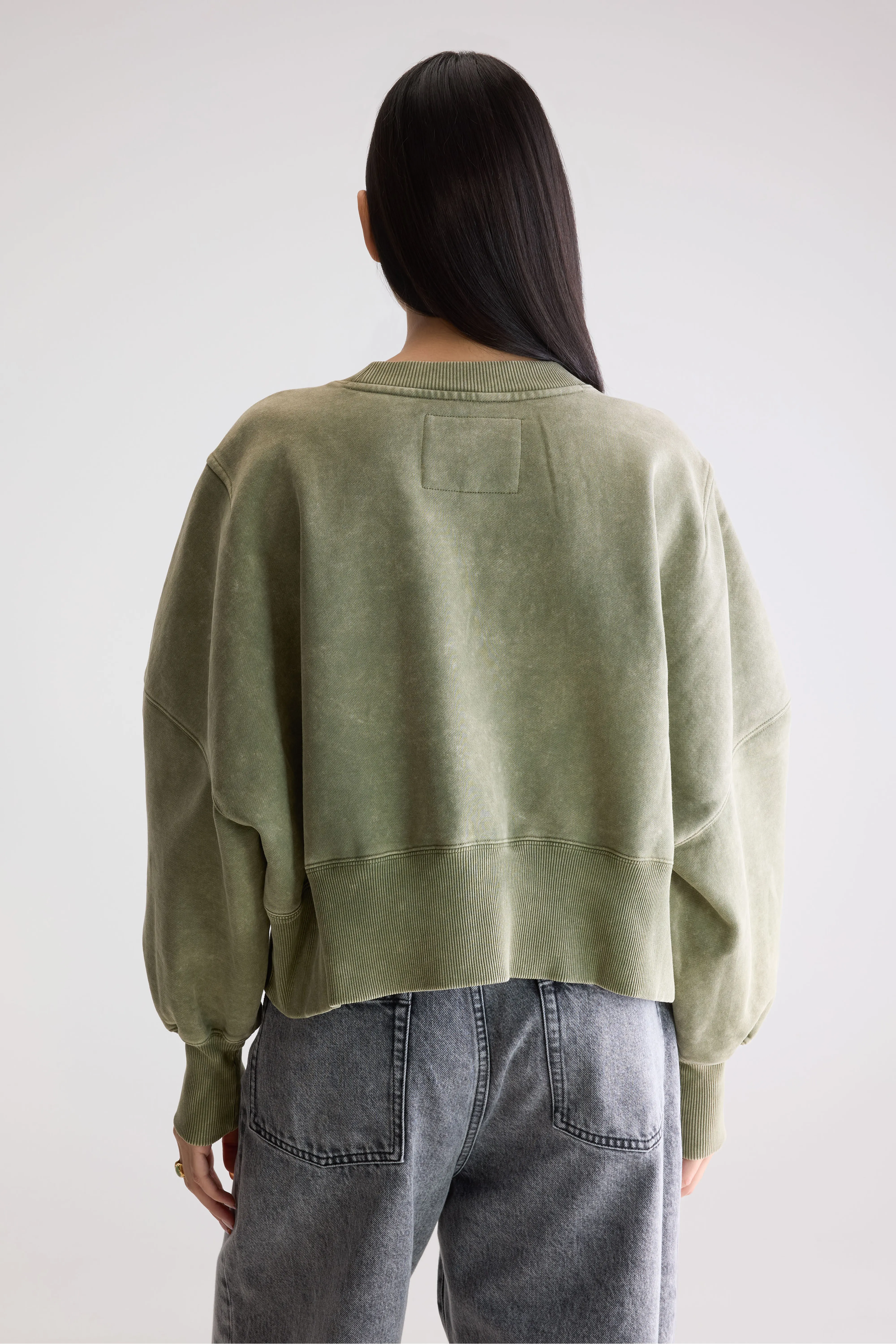 Salva cropped sweatshirt (252 / W / ARMY) - Image 5