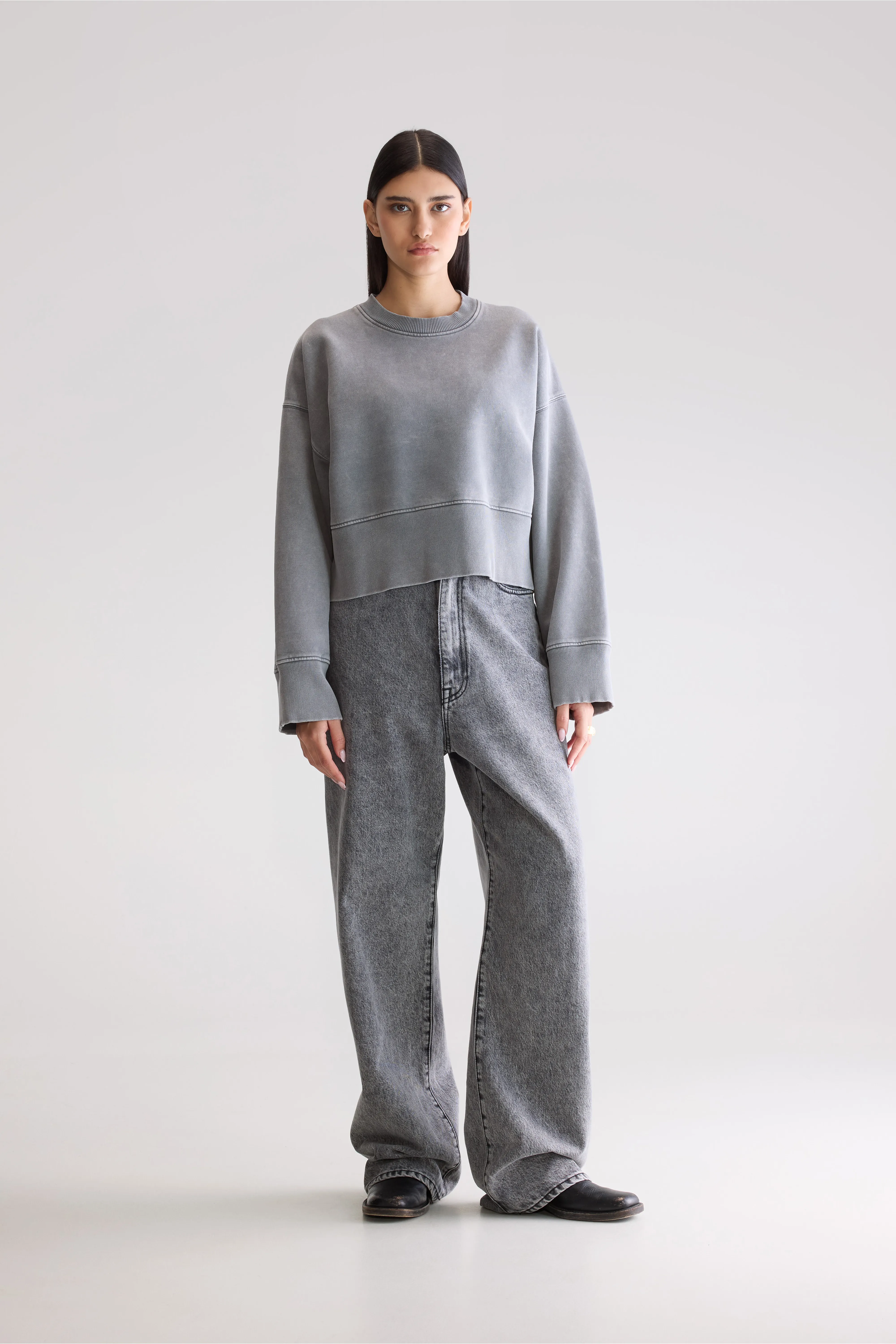 Slenni crewneck sweatshirt (252 / W / IRON) - Image 3