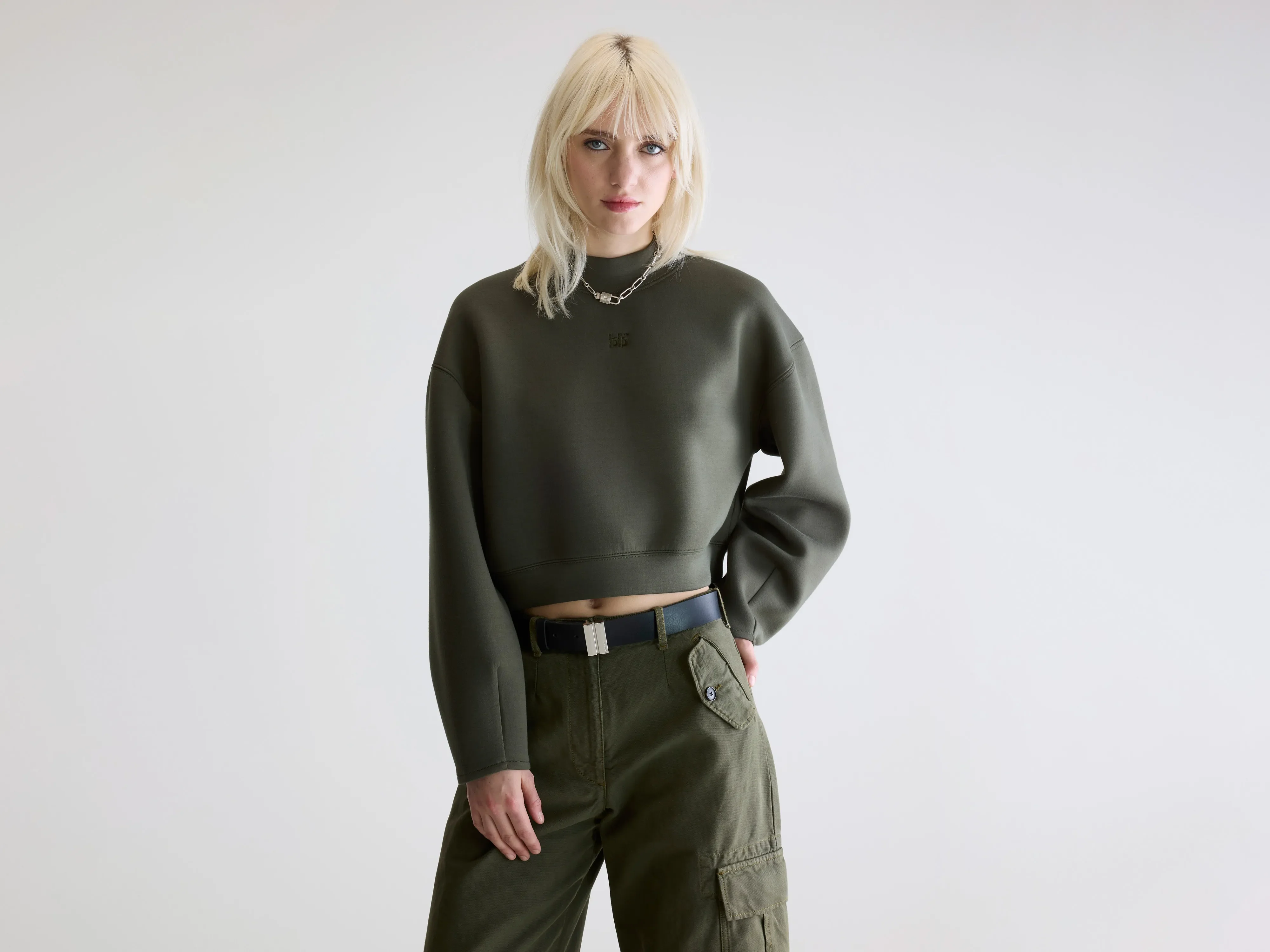 Tashi cropped sweatshirt (252 / W / FOREST)