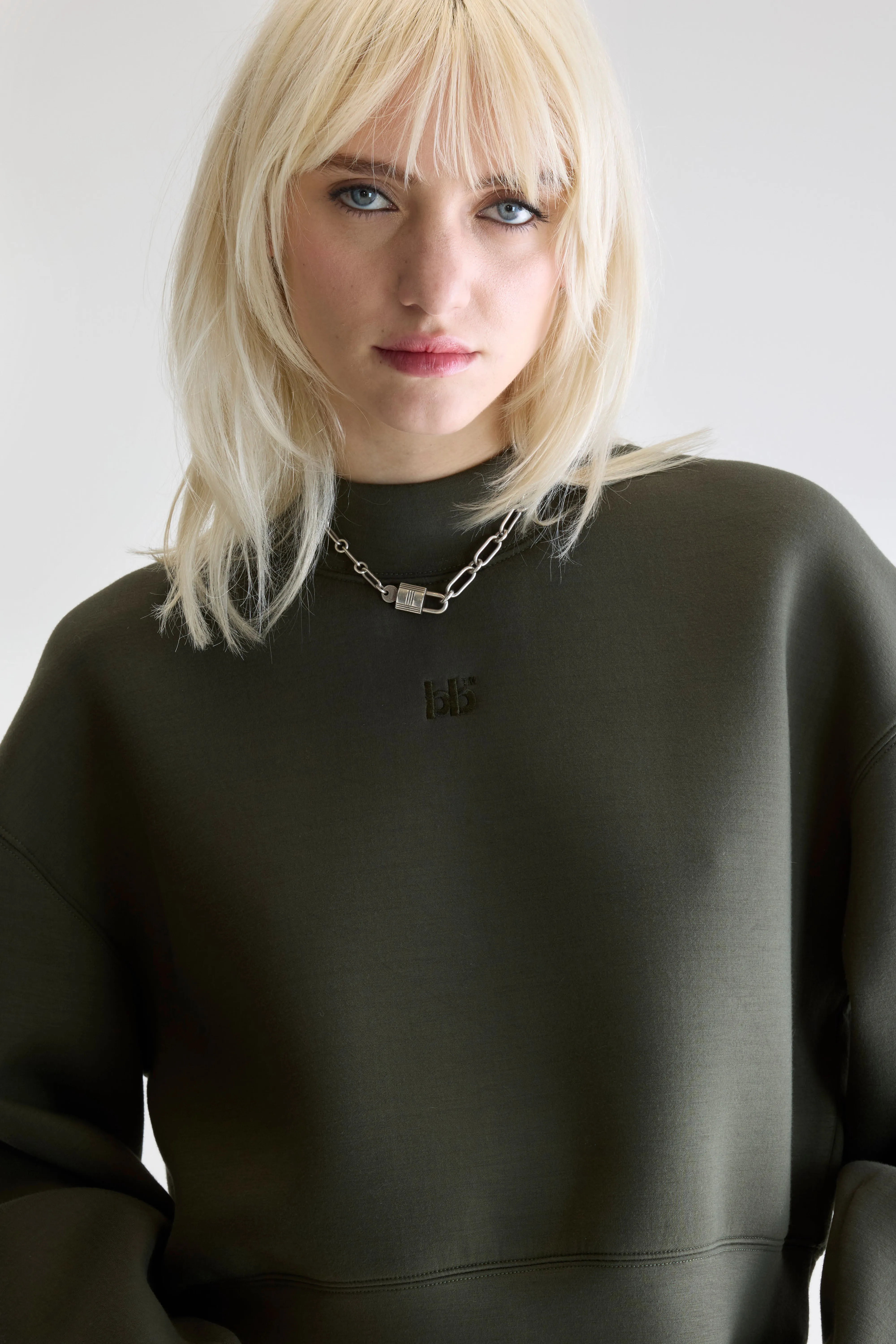 Tashi cropped sweatshirt (252 / W / FOREST) - Image 5