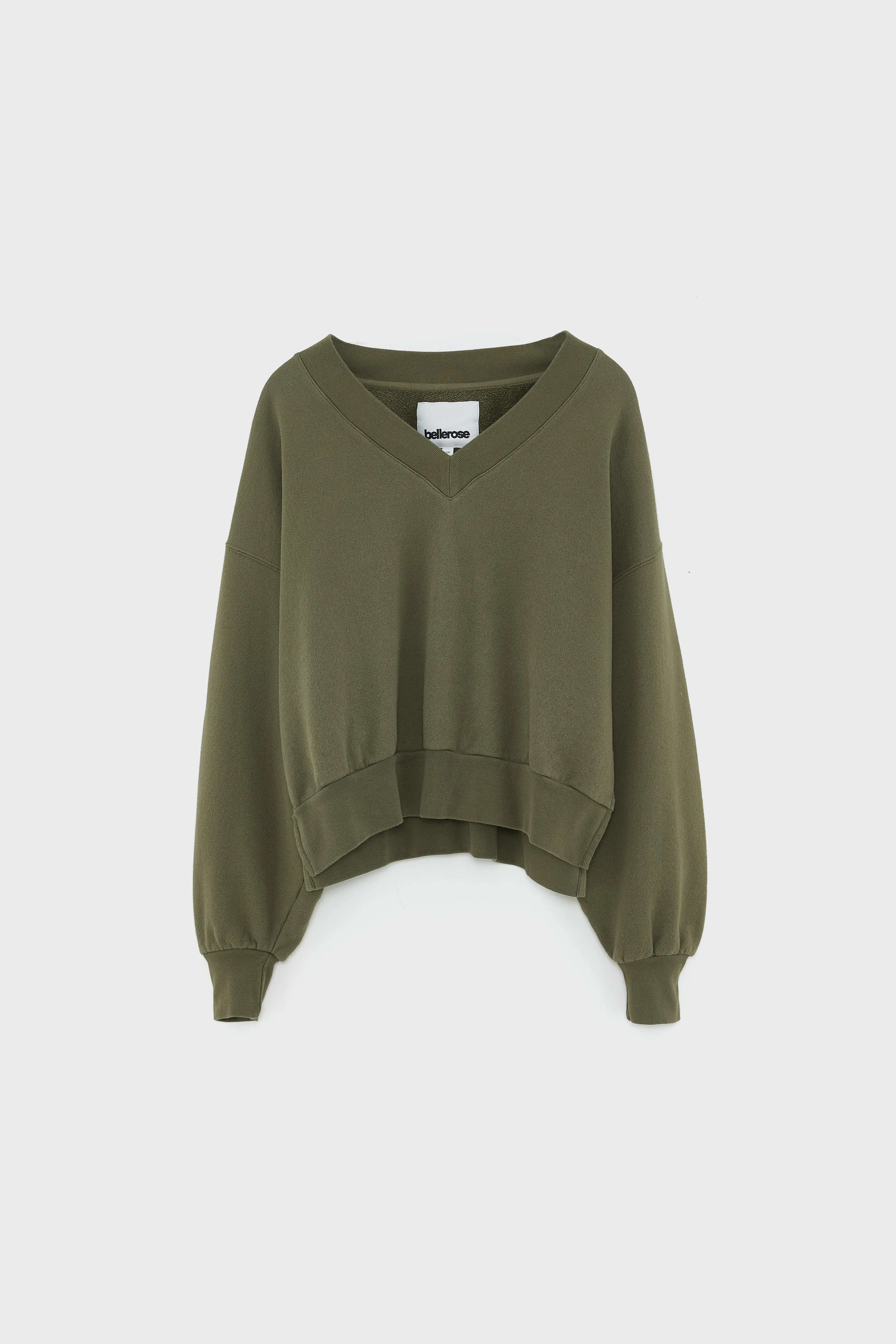 Varola v-neck sweatshirt (252 / W / OLIVE) - Image 7