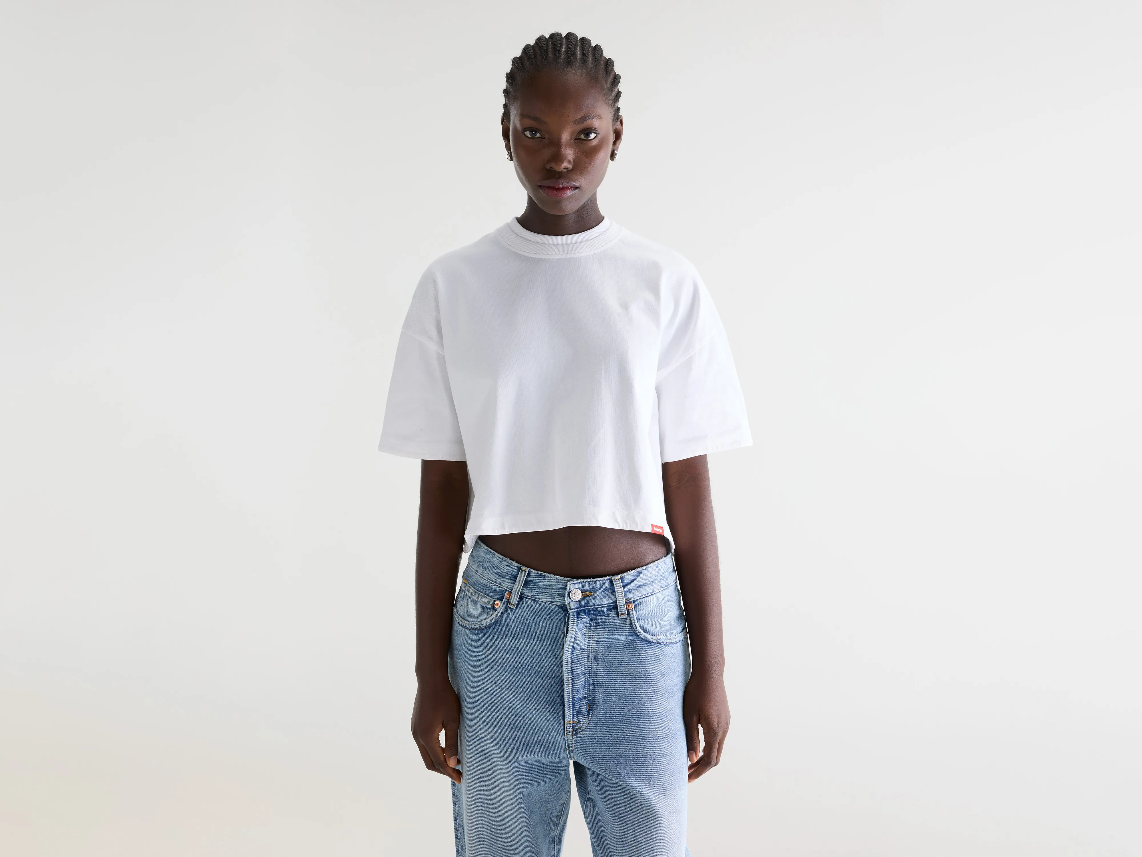 Fan cropped t-shirt (261 / W / WHITE)