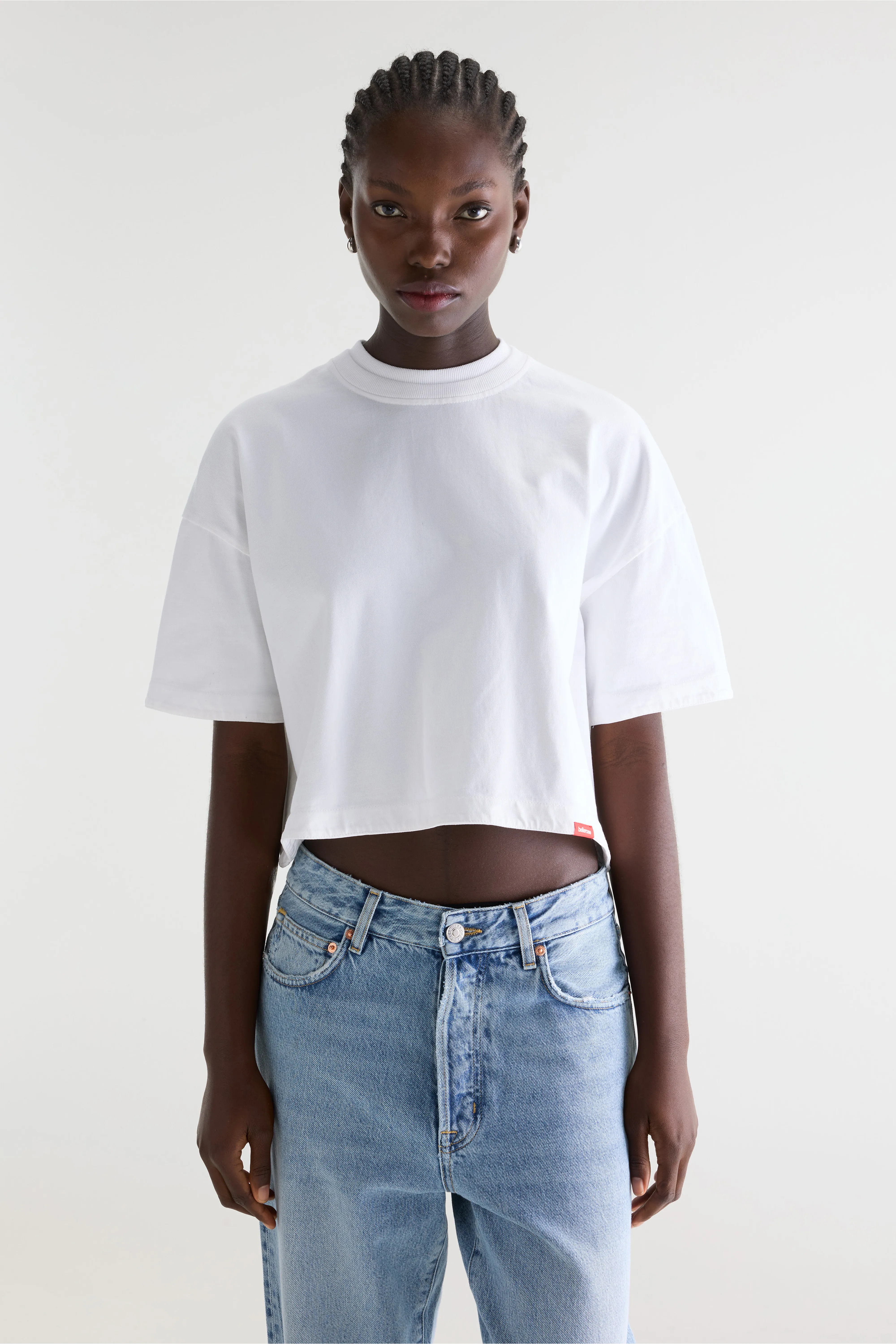 Fan cropped t-shirt (261 / W / WHITE) - Image 2