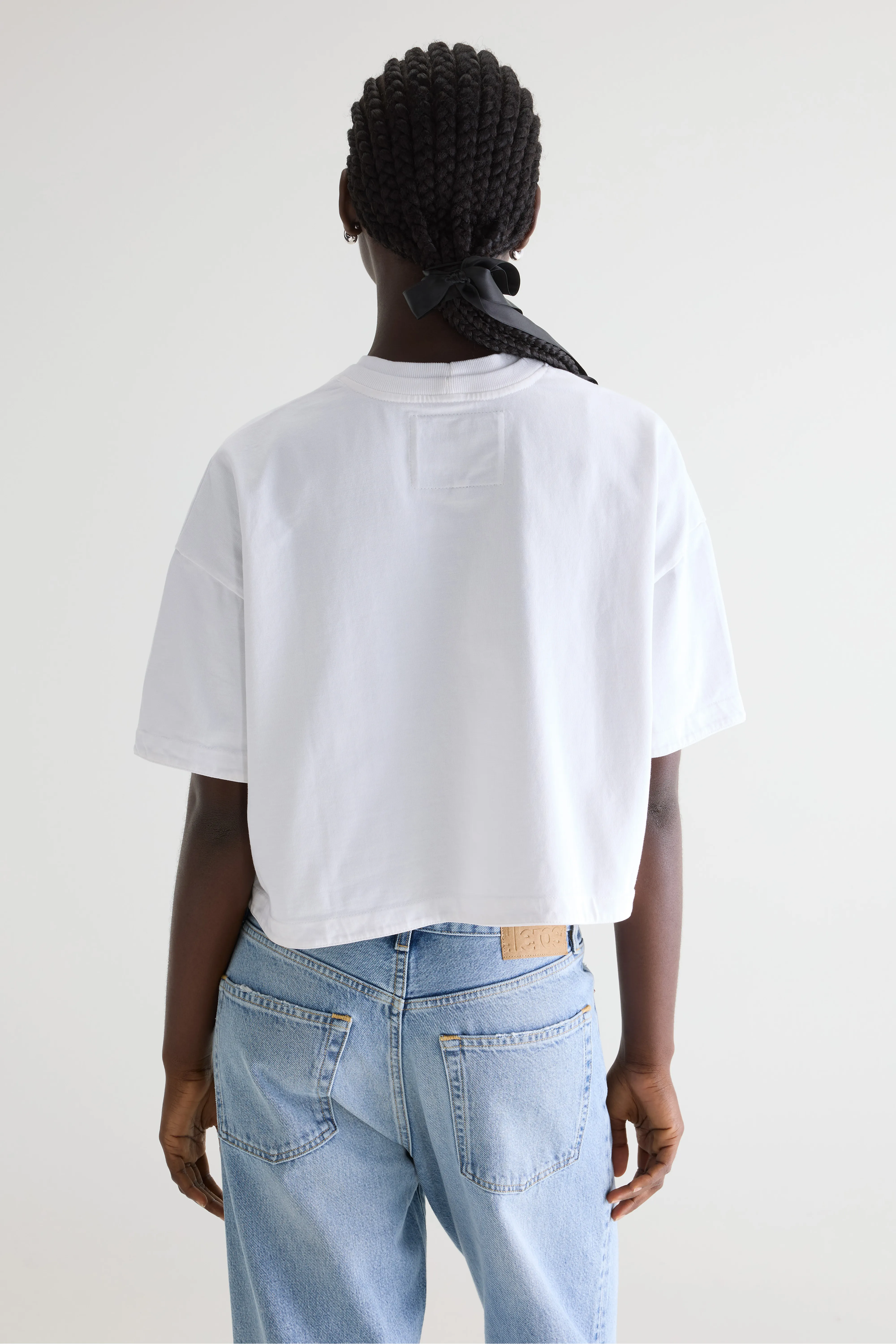 Fan cropped t-shirt (261 / W / WHITE) - Image 4