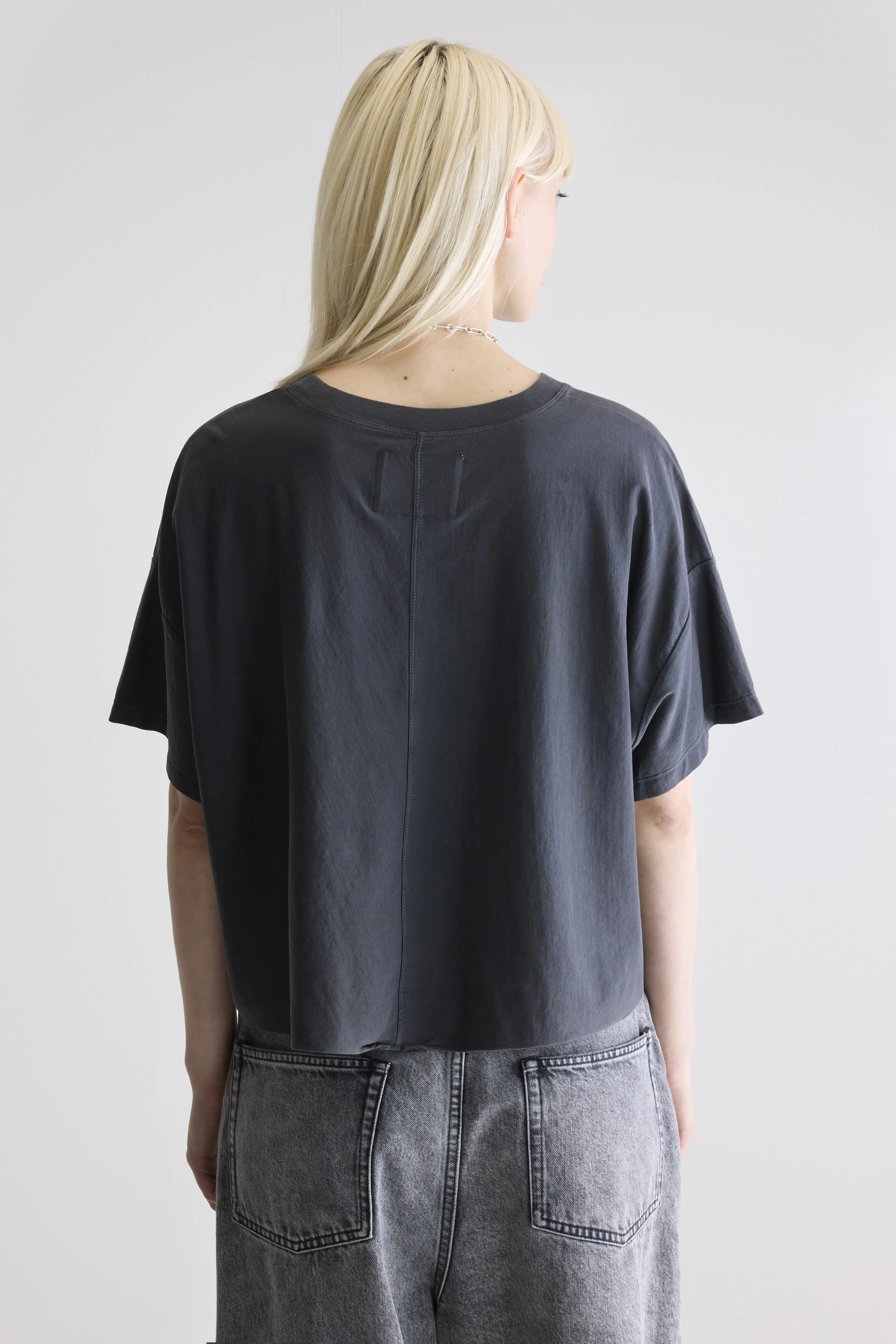 Farpy cropped t-shirt (252 / W / BLACK SAND) - Image 4