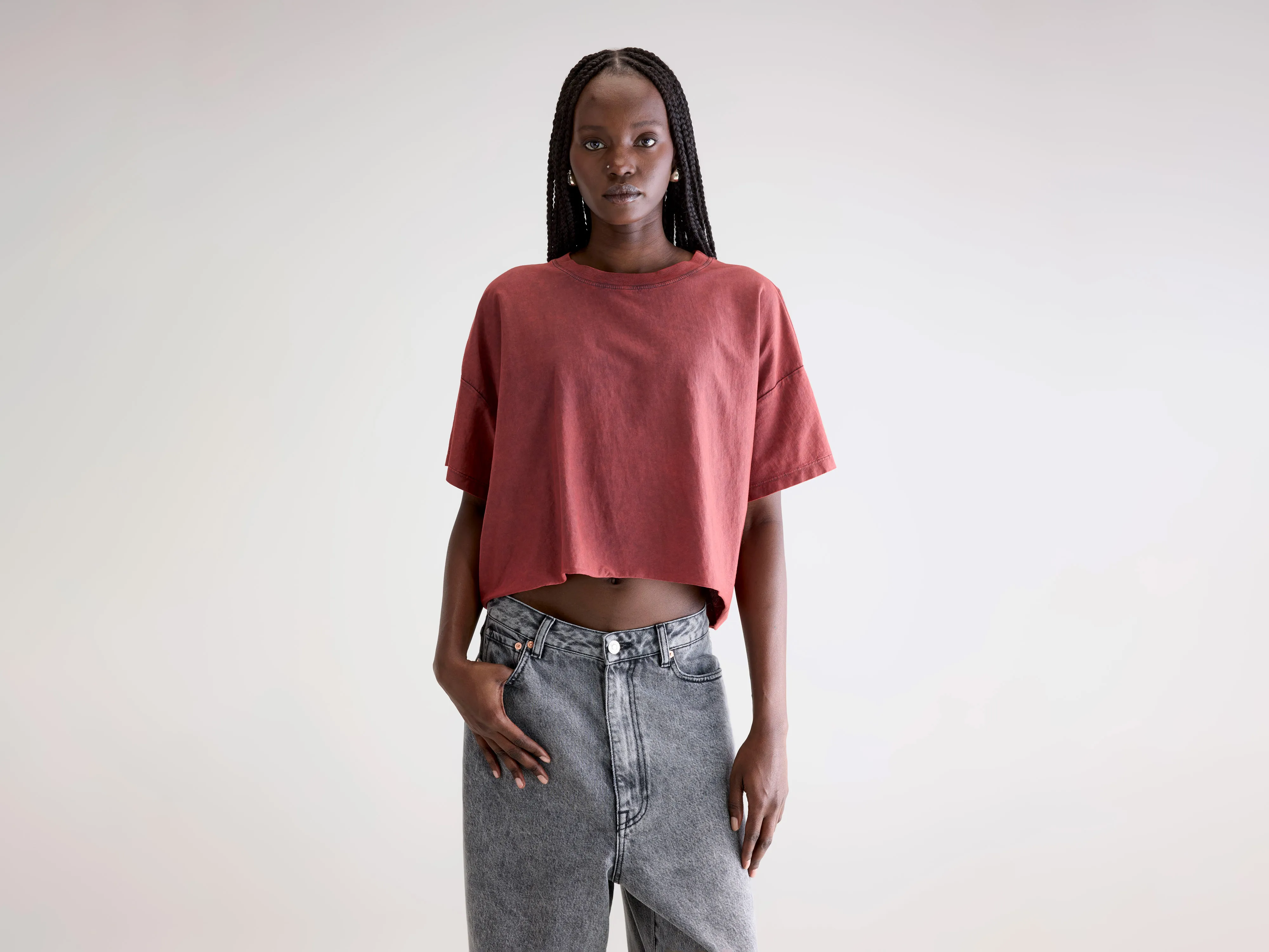 Farpy cropped t-shirt (252 / W / WINE)