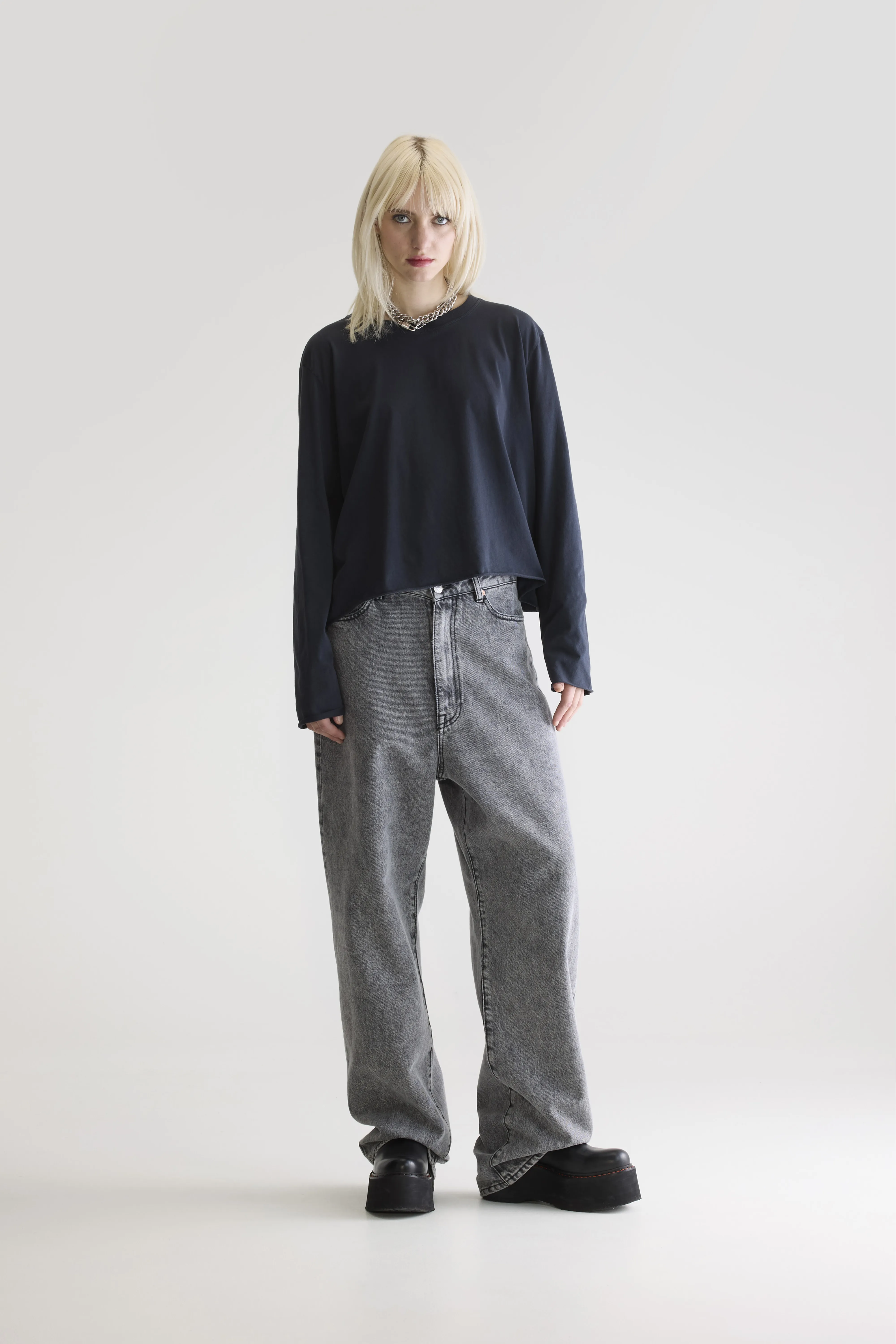 Fercy long-sleeve t-shirt (252 / W / BLACK BLUE) - Image 3