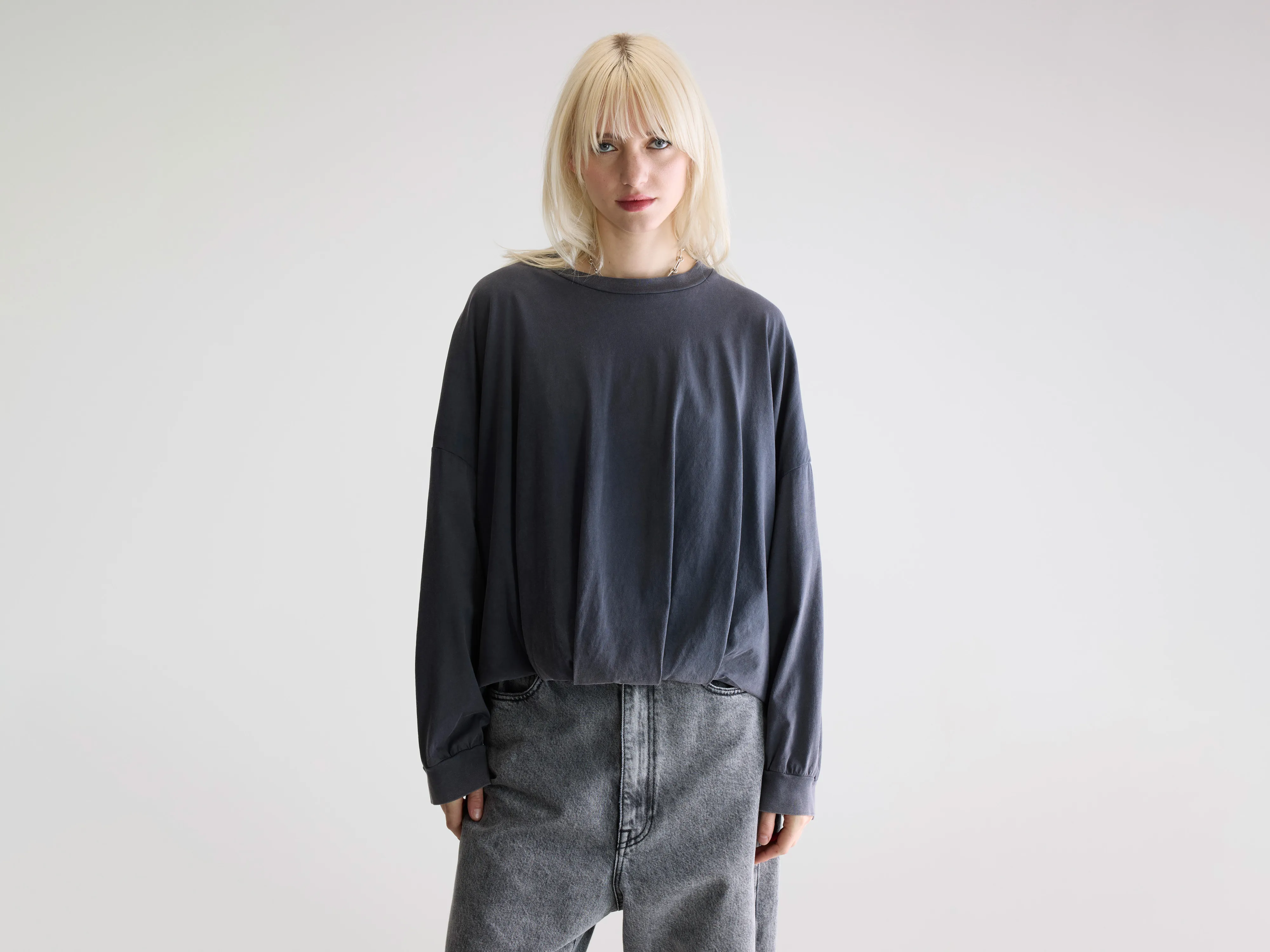 Flam long-sleeve t-shirt (252 / W / BLACK BEAUTY)