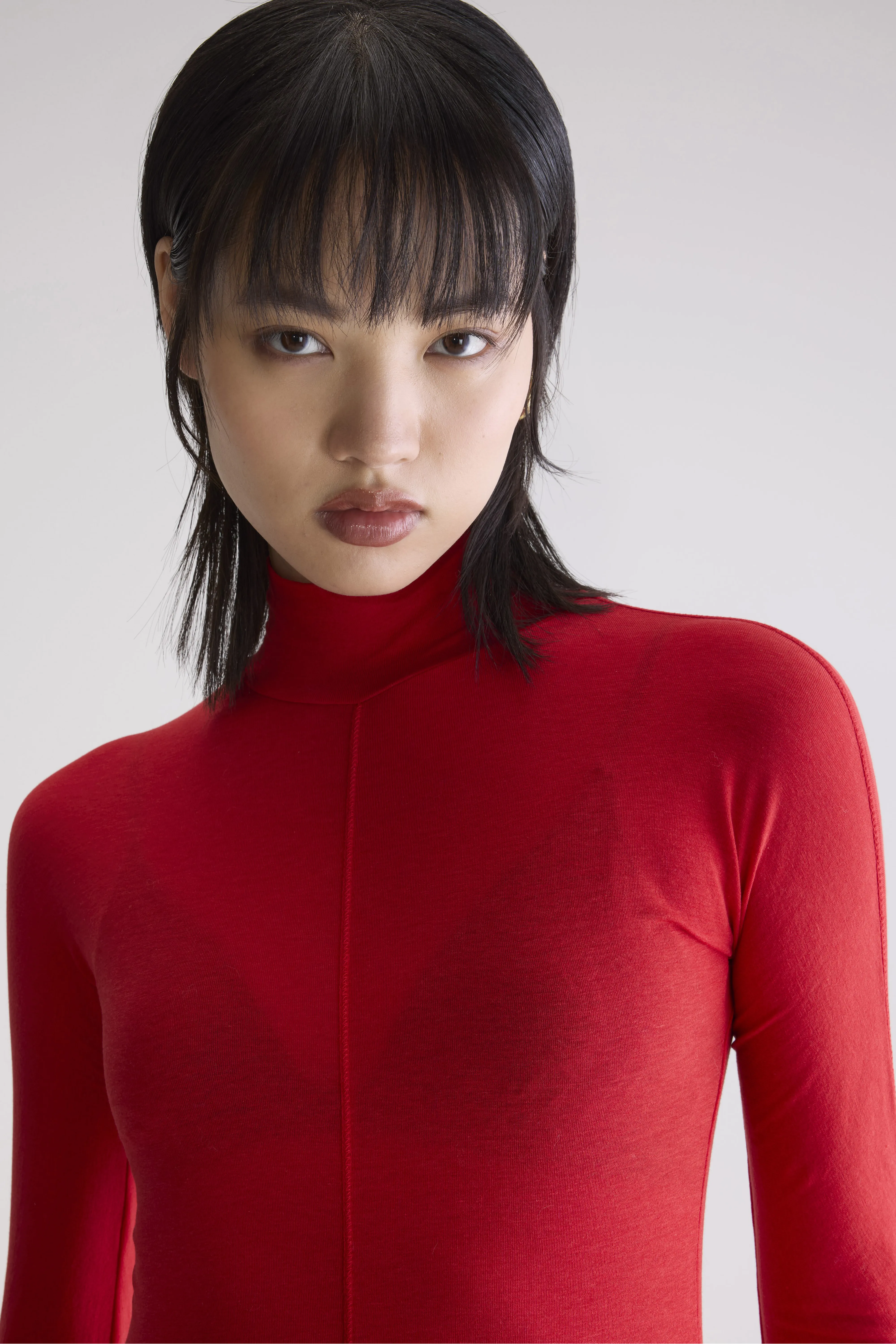 Flawy turtle neck t-shirt (252 / W / SANGUINE) - Image 5