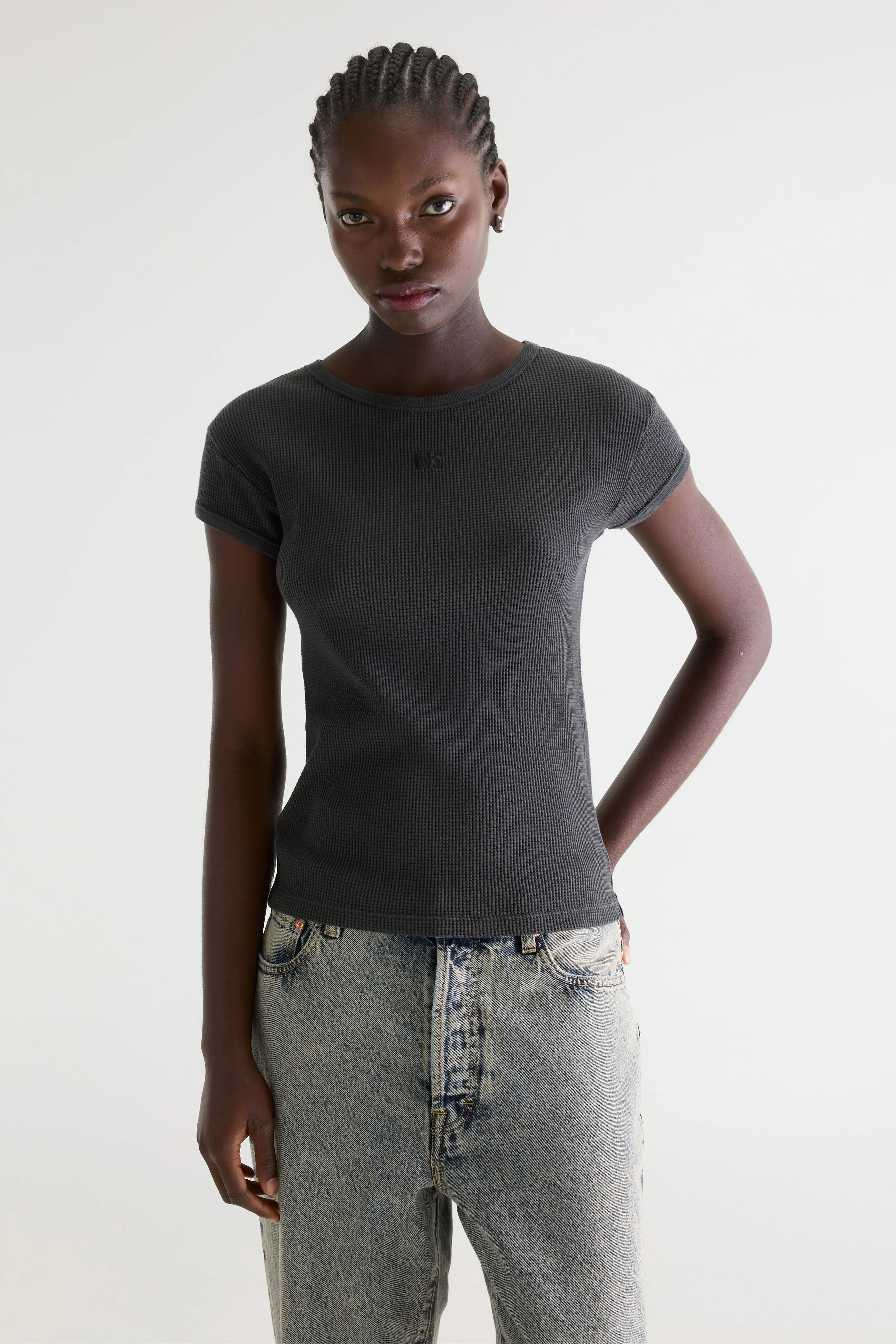 Mali ribbed t-shirt (261 / W / BLACK SAND) - Image 2