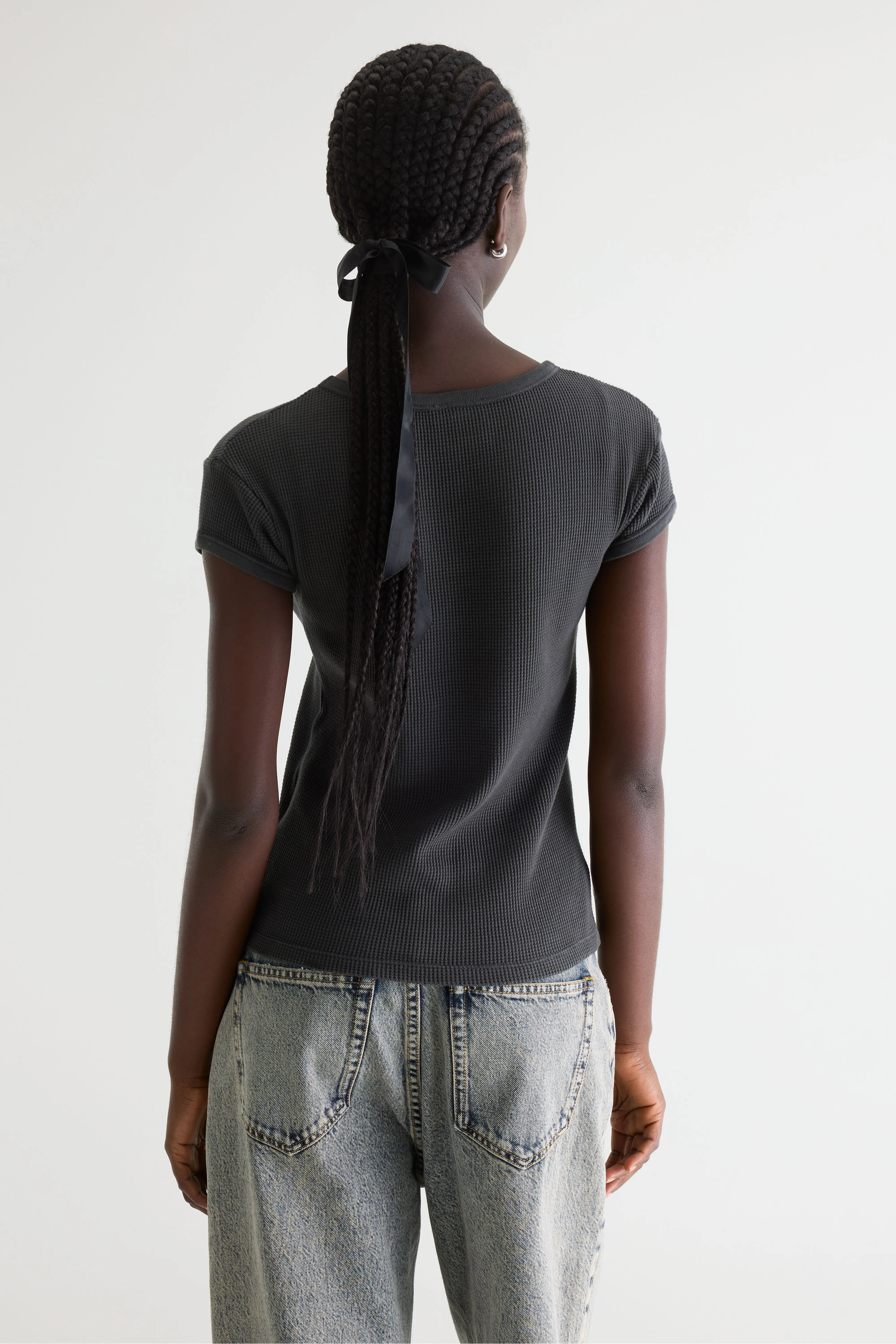 Mali ribbed t-shirt (261 / W / BLACK SAND) - Image 4