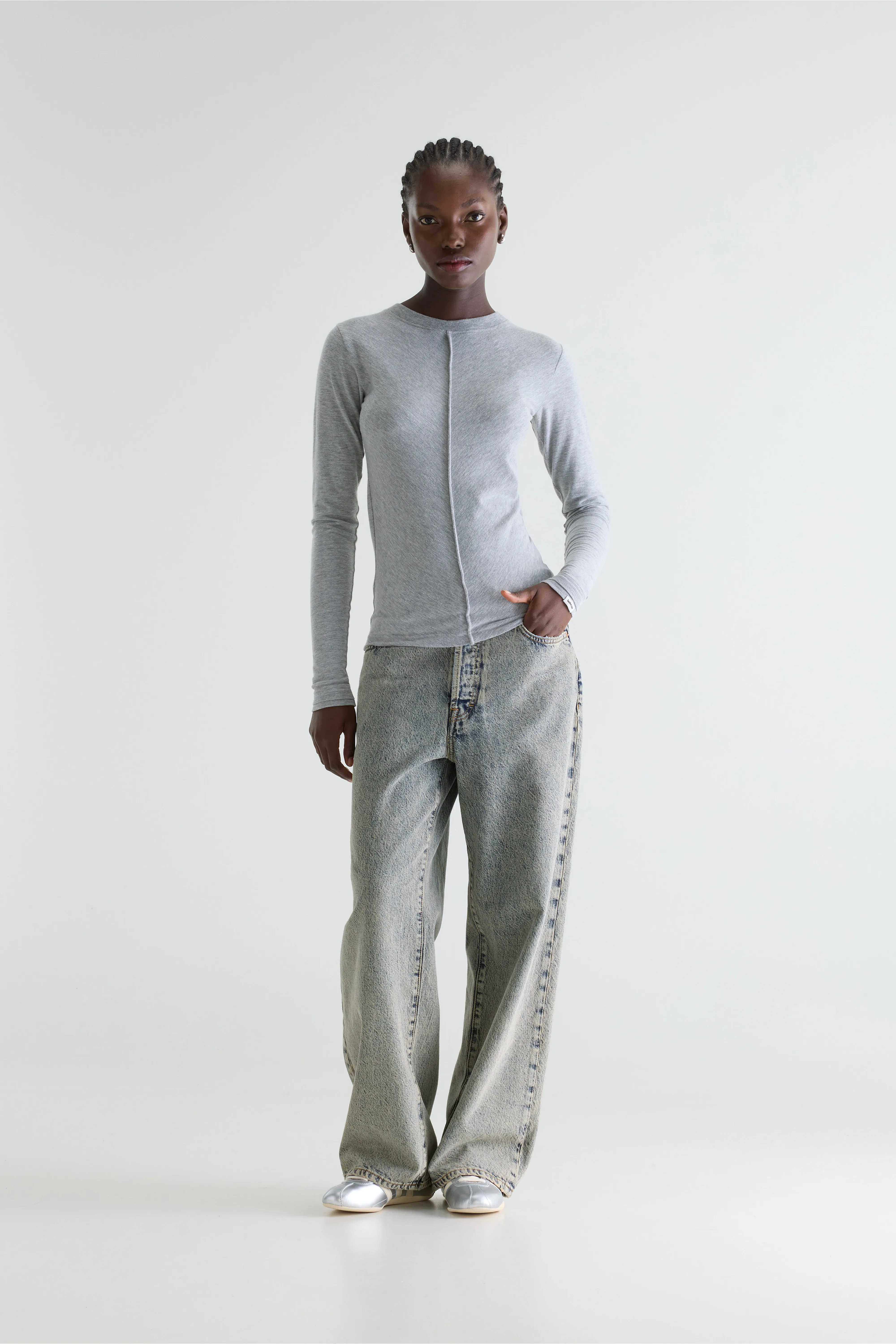 Mendy long-sleeve t-shirt (261 / W / H. GREY) - Image 3