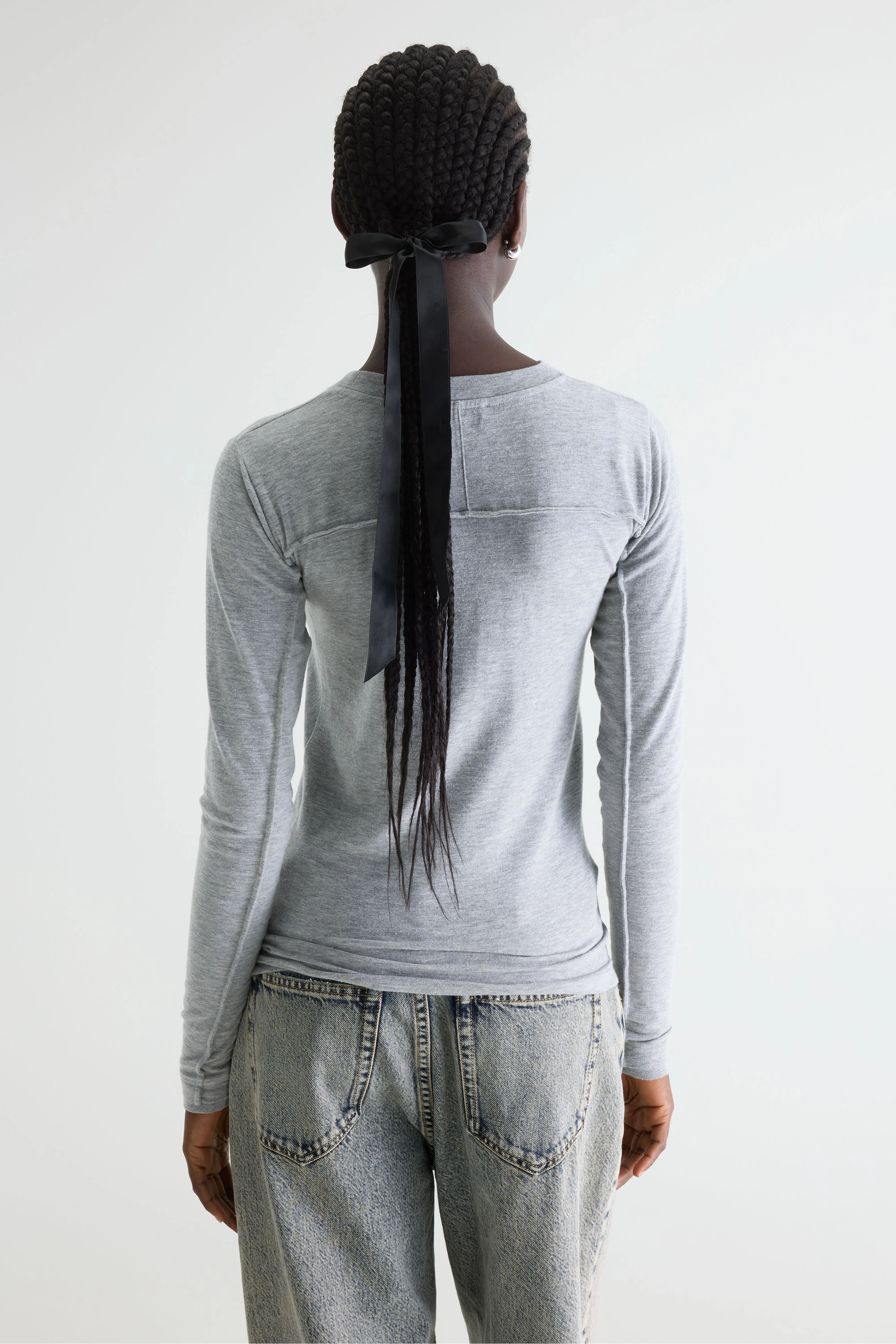 Mendy long-sleeve t-shirt (261 / W / H. GREY) - Image 4