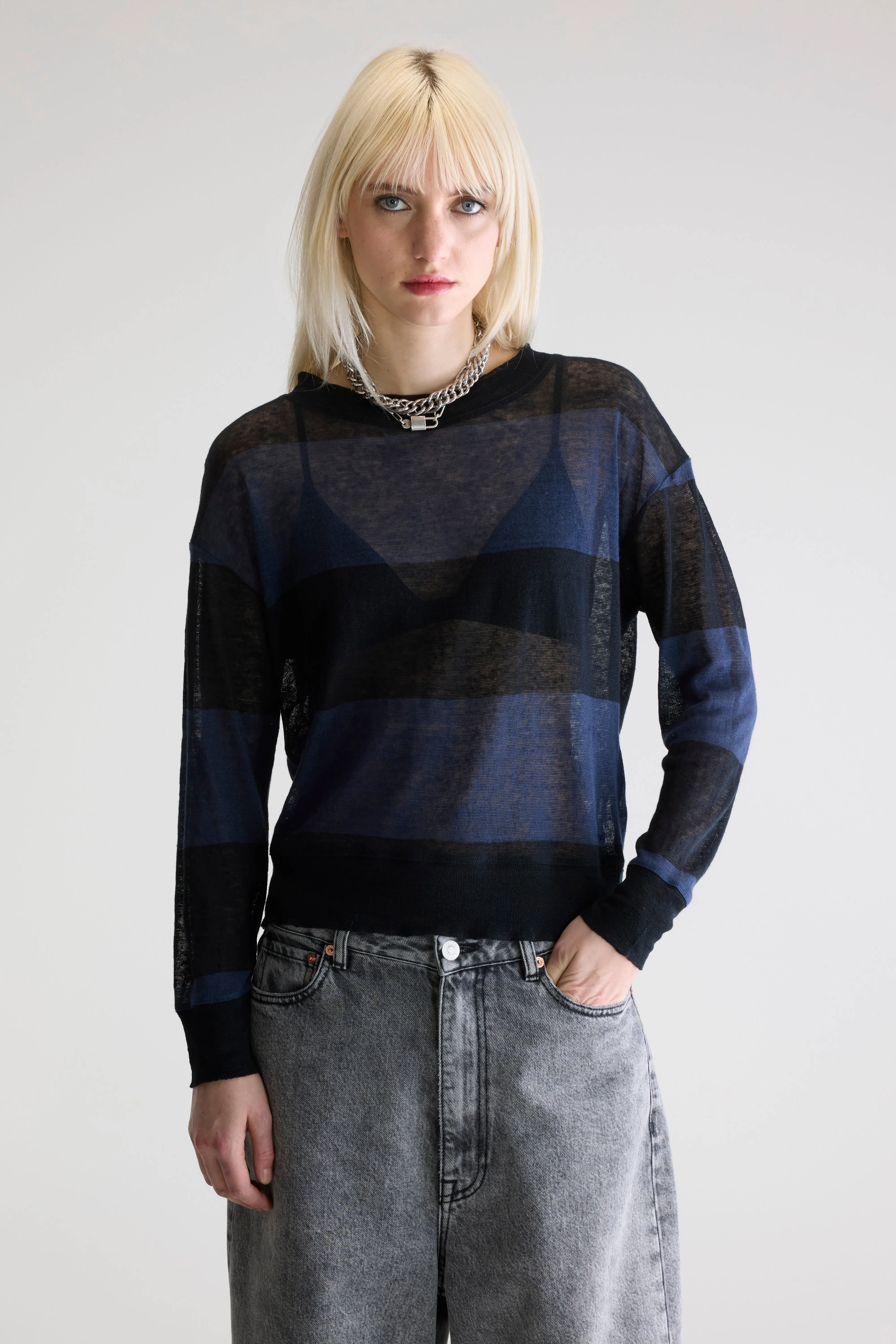 Senia relaxed t-shirt (252 / W / STRIPE B) - Image 2