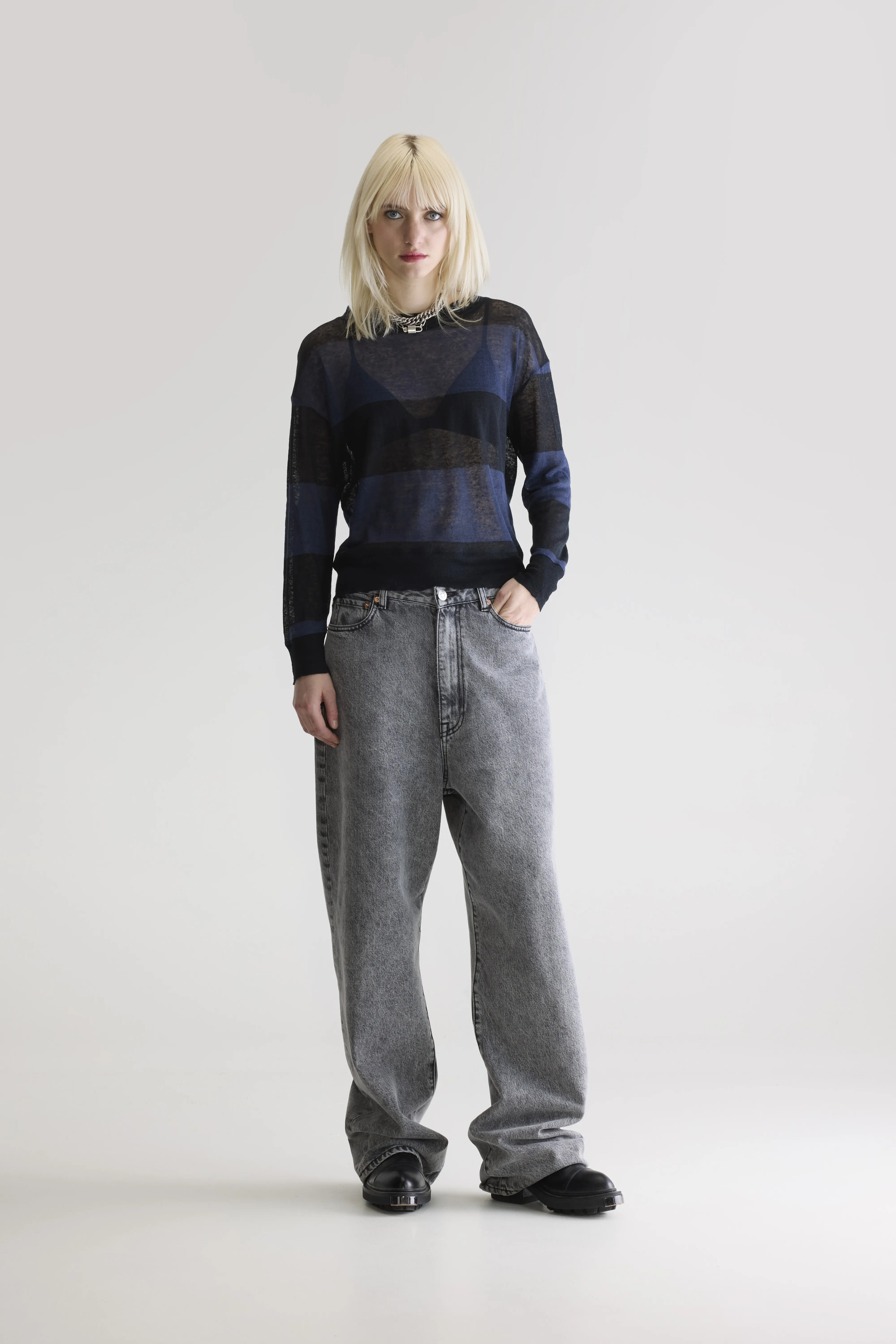 Senia relaxed t-shirt (252 / W / STRIPE B) - Image 3