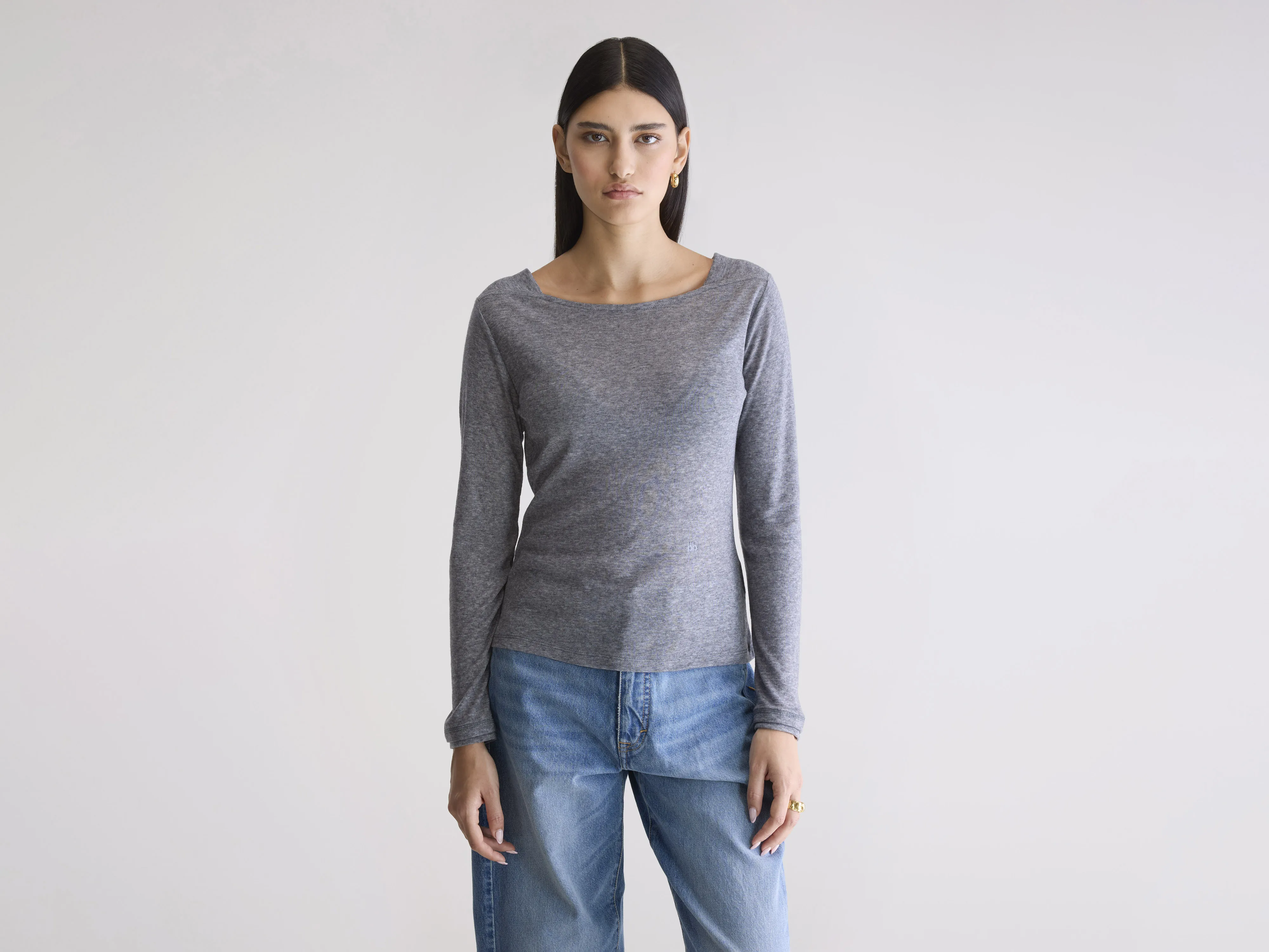 Veras fitted t-shirt (252 / W / H. GREY)