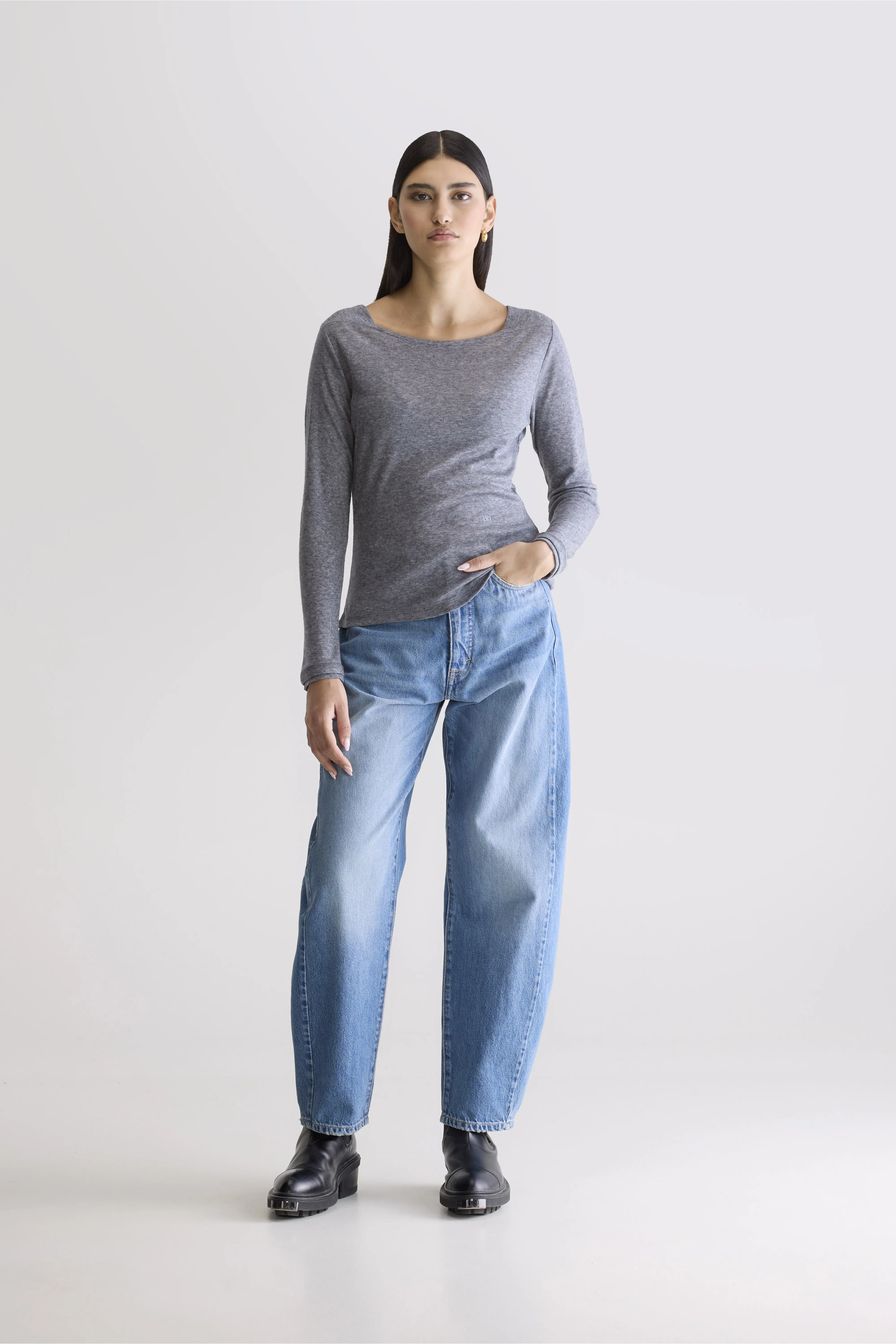 Veras fitted t-shirt (252 / W / H. GREY) - Image 3