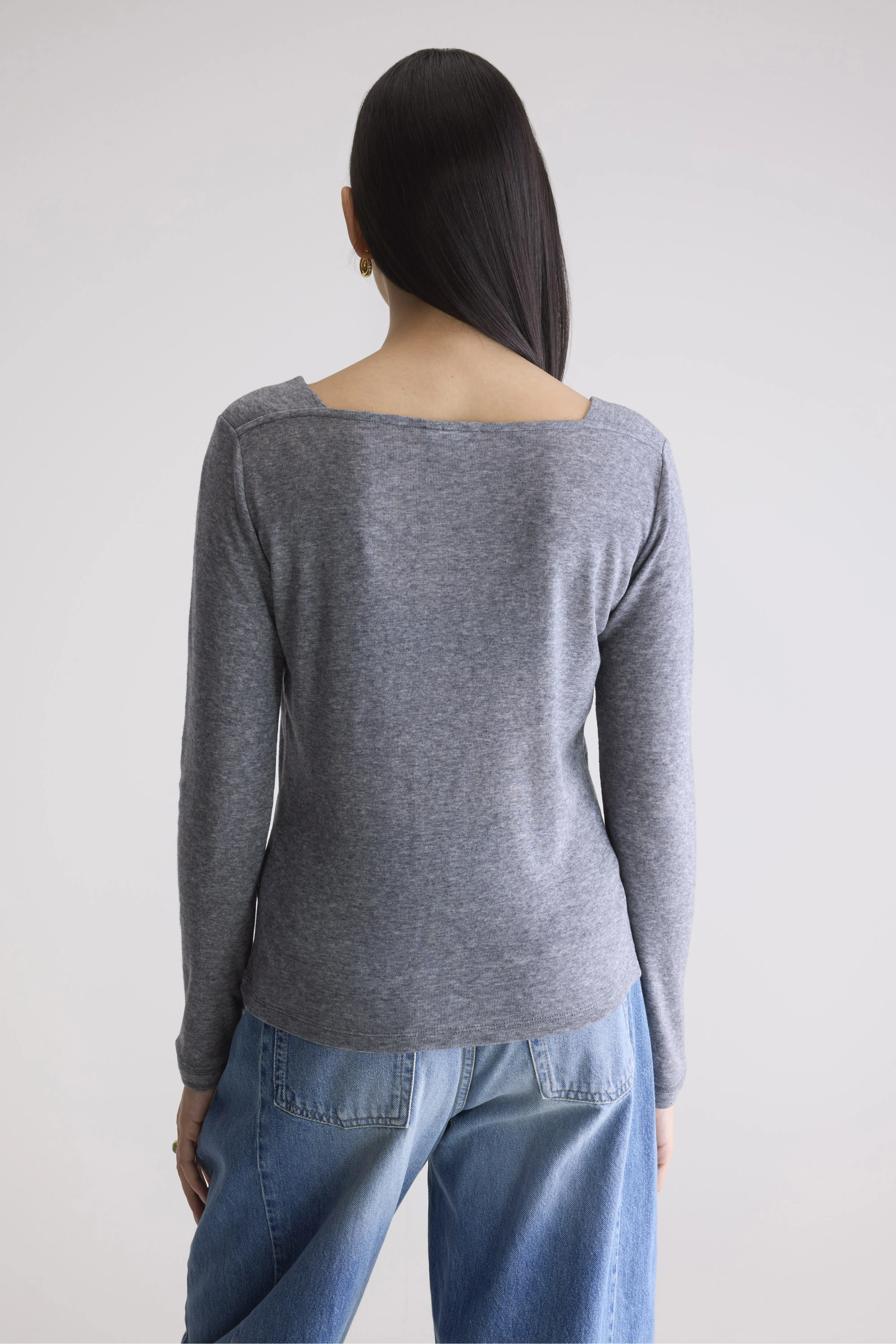 Veras fitted t-shirt (252 / W / H. GREY) - Image 4