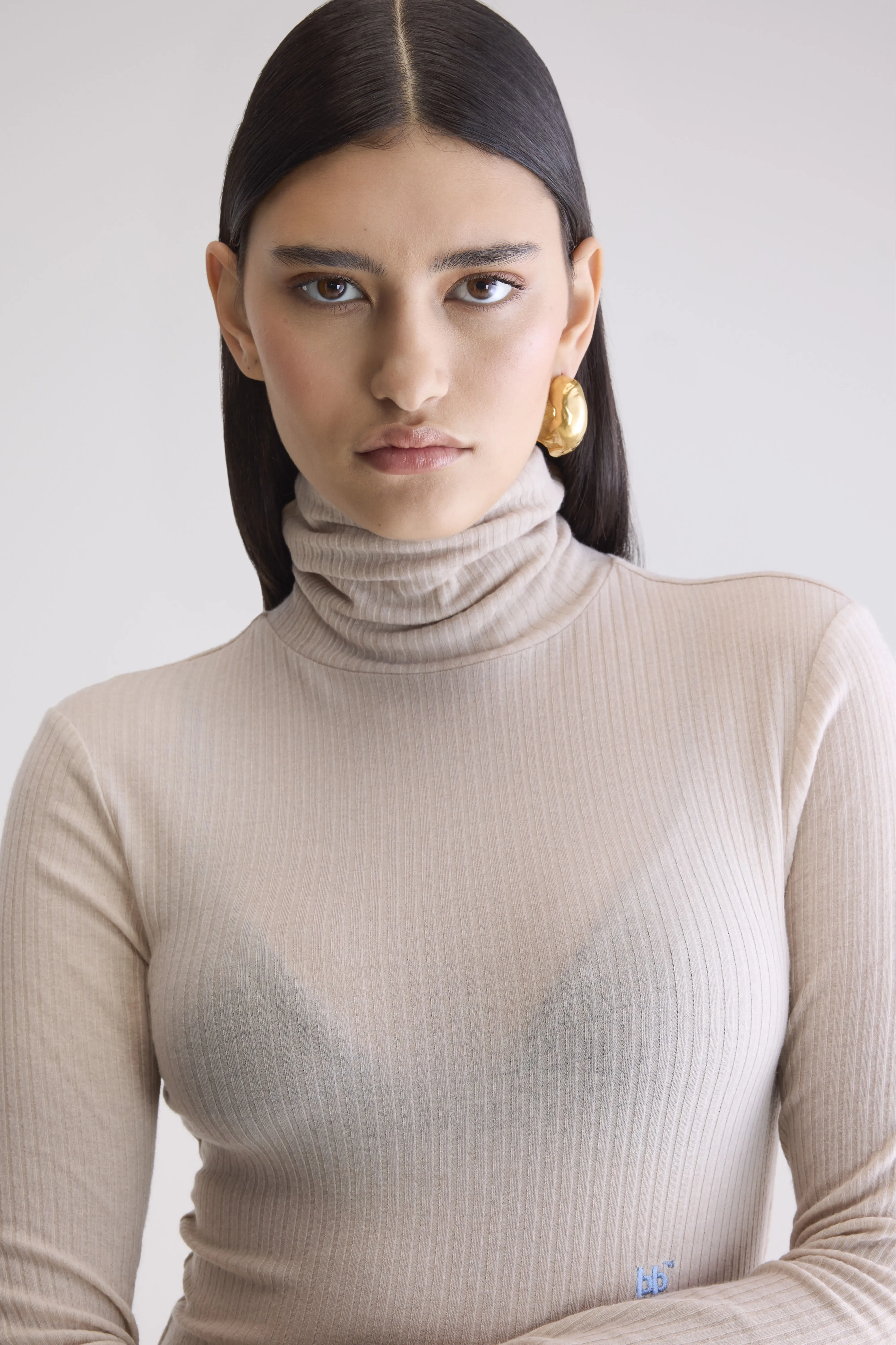 Vinay fitted t-shirt (252 / W / STONE) - Image 5
