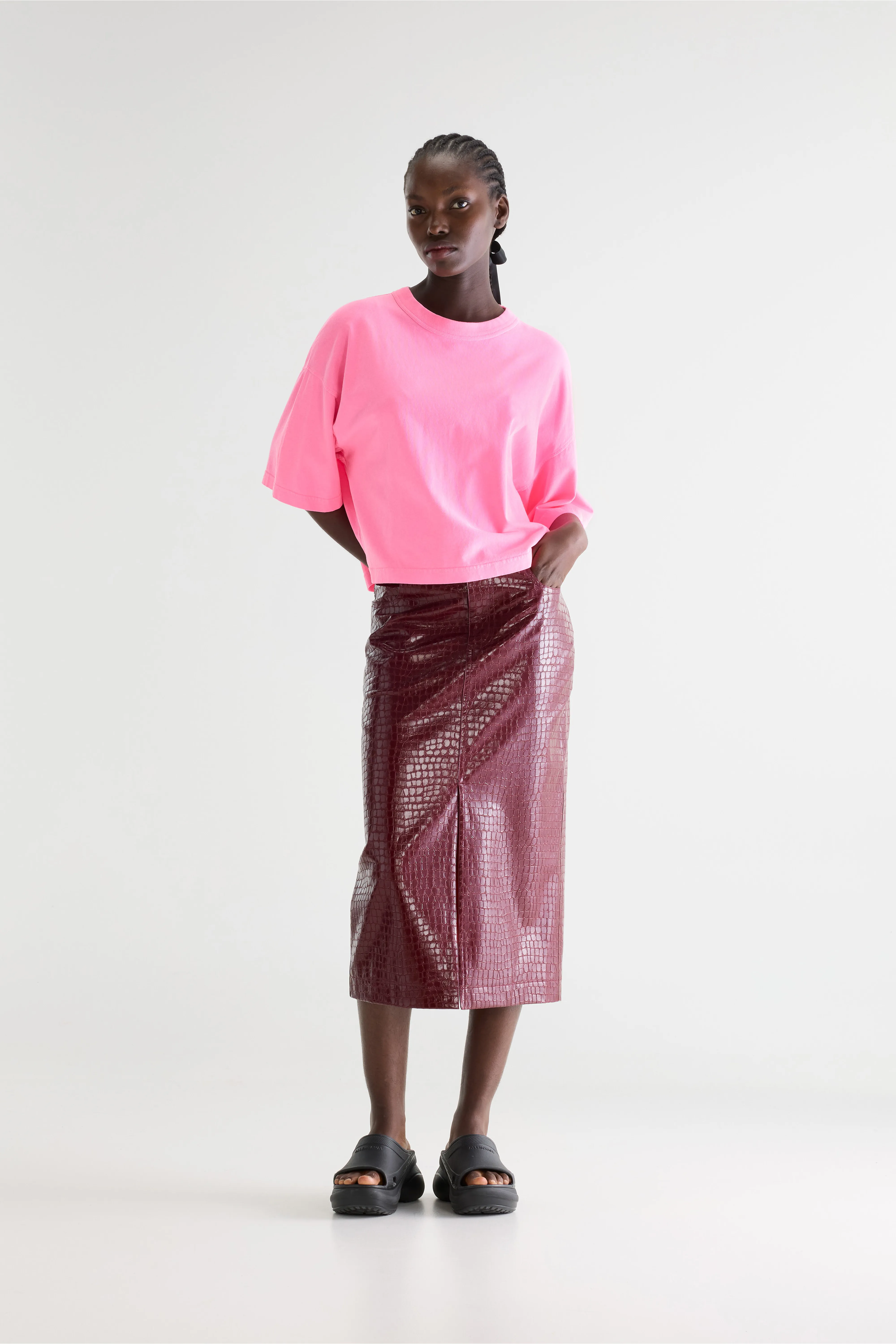 Voss short-sleeve t-shirt (261 / W / FLUO PINK) - Image 3